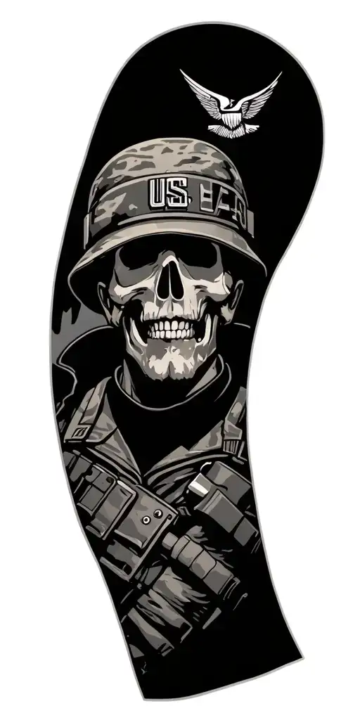 us army military intelligence sleeve tatto design tattoo design idea