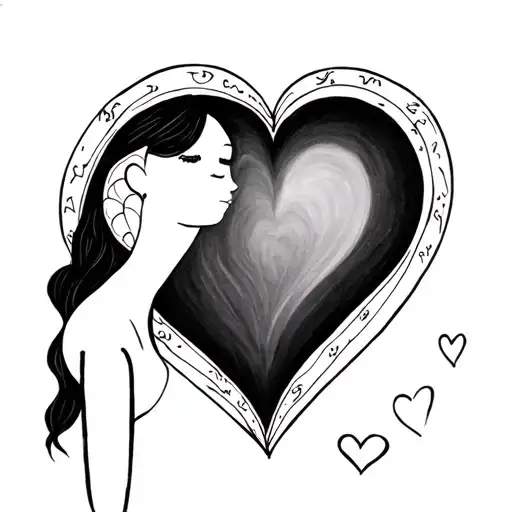 stick figure love tattoo design idea