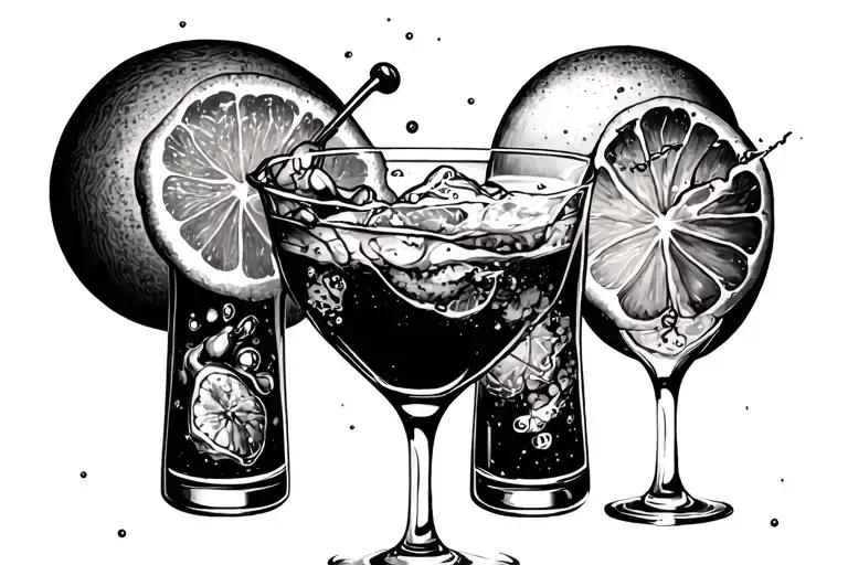 whore drinks piss tattoo design idea