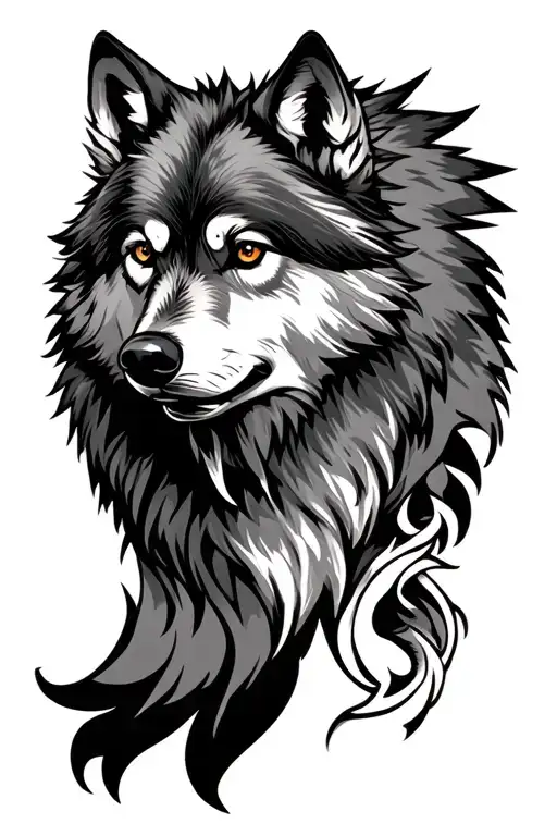 wolf carpenter tattoo design idea