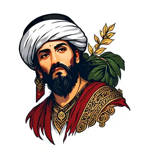 shia religious imam ali tattoo design idea