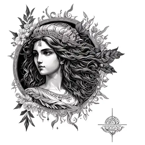 circe Greek mythology tattoo design idea