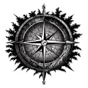 tree compass family tree tattoo design idea