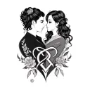 couples tattooinitials intertwined tattoo design idea