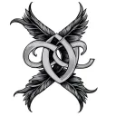 couples tattooinitials intertwined tattoo design idea