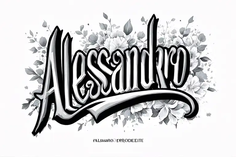 "Alessandro" "Alessandro" test simple lines tattoo design idea