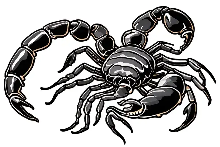 scorpion and fluer de lis tattoo design idea