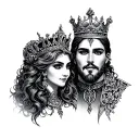 King And Queen tattoo design idea