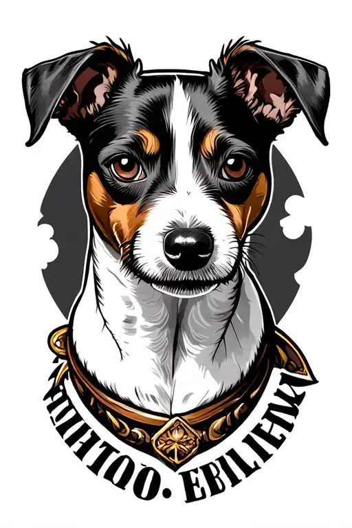 angry jack russell, pergola, romans 8:18 tattoo design idea