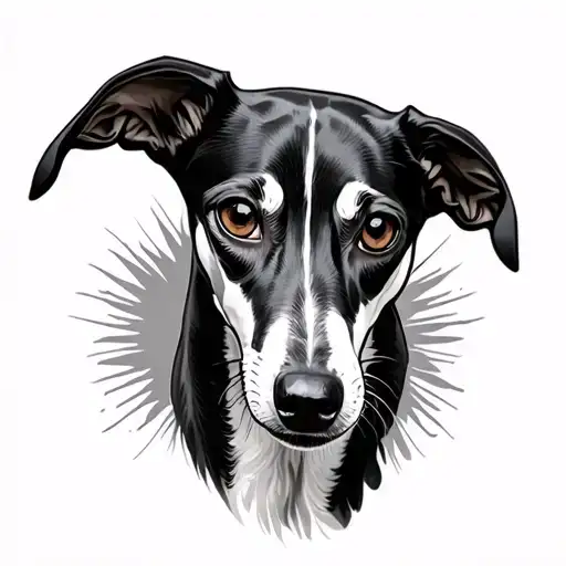 Whippet tattoo design idea