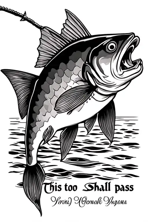 Fishing Memorial this too shall pass tattoo design idea