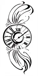 time clock tattoo design idea