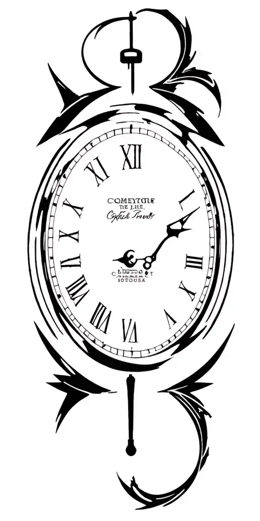 time clock tattoo design idea