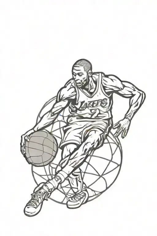 black mamba basketball lakers tattoo design idea