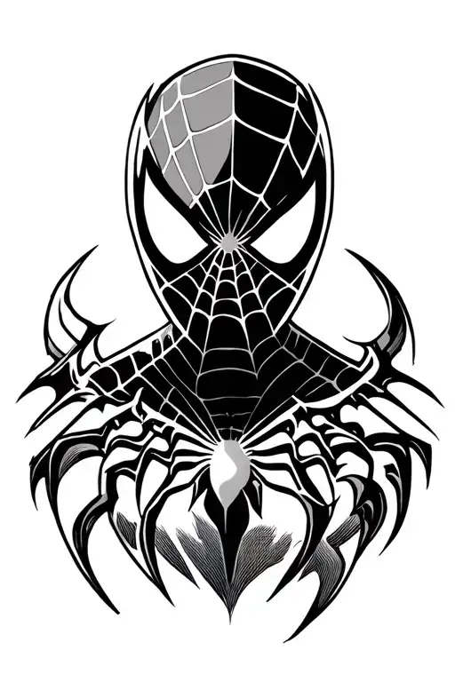 spiderman logo tattoo design idea