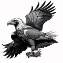 wedgetail eagle steampunk tattoo design idea