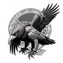 wedgetail eagle steampunk tattoo design idea