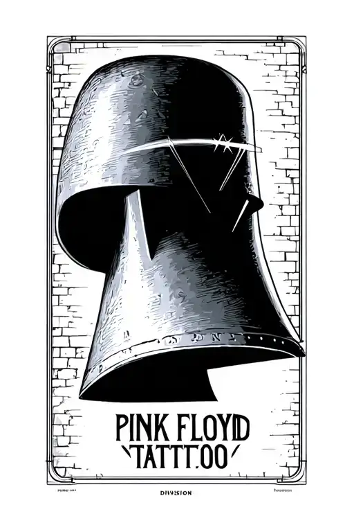 pink floyd division bell cover art and moon and brickwall and prism tattoo design idea