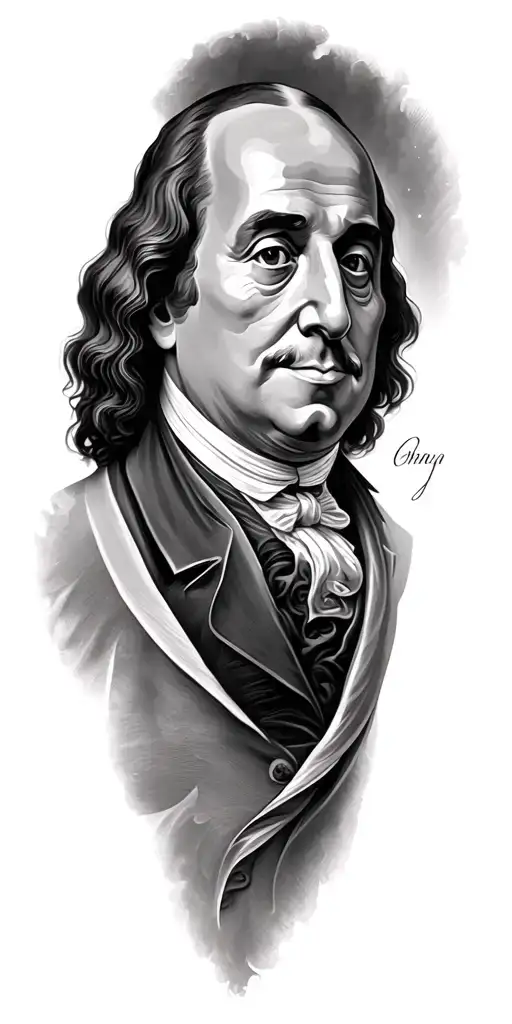 Benjamin Franklin tattoo design idea