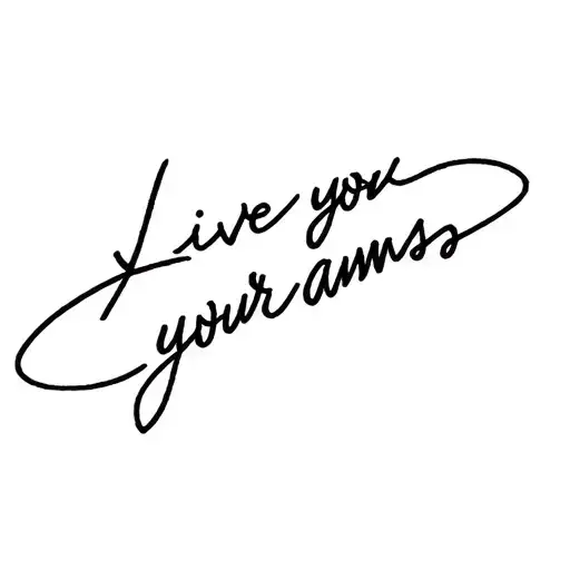 "Live your dreams" text tattoo design idea