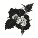 field herbs intertwined tattoo design idea