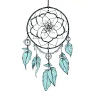 Dreamcatcher, rose, tattoo design idea