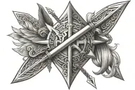 viking arrow tattoo design idea