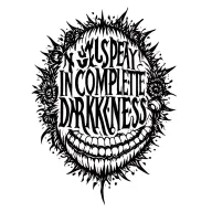 "In complete darkness" "In complete darkness" smiley with lyrics tattoo design idea