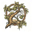 willow tree tattoo design idea
