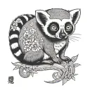 lemur tattoo design idea