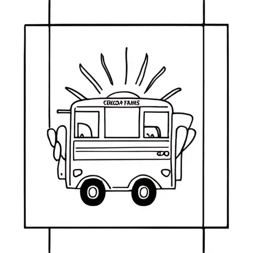 inca sun, school bus, turtle tattoo design idea