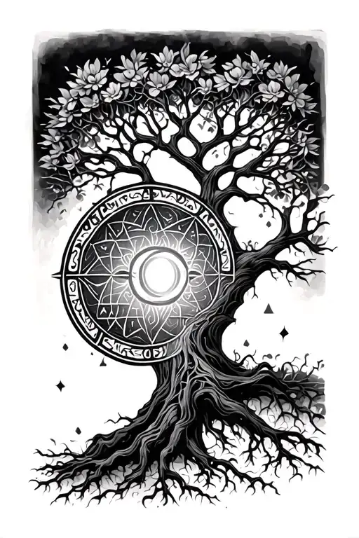 Kabbalah tree of life tattoo design idea
