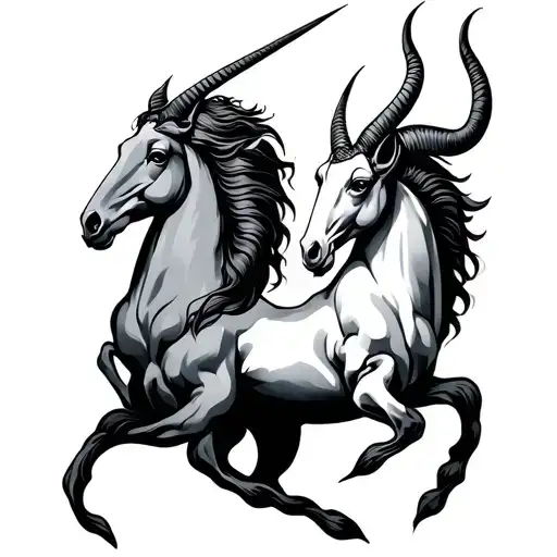 Sagittarius And Capricorn tattoo design idea