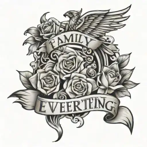 family over everything  tattoo design idea