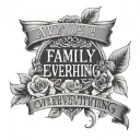 family over everything  tattoo design idea
