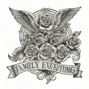 family over everything  tattoo design idea