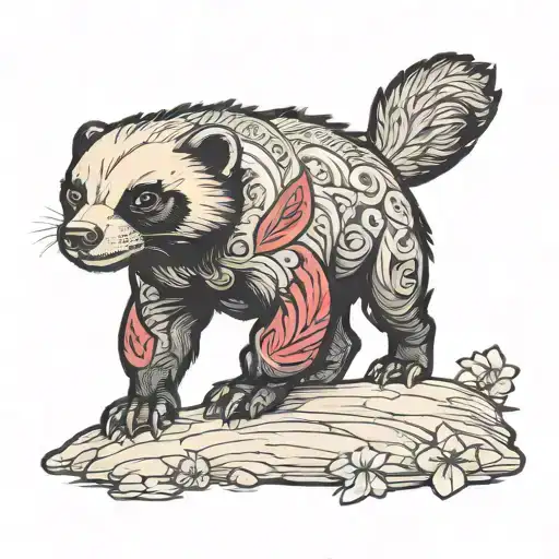 honey badger tattoo design idea