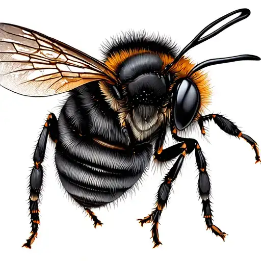 bee and honeycomb tattoo design idea
