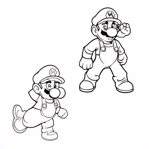 super Mario Bros characters tattoo design idea