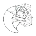 fine line tattoo of an opal tattoo design idea