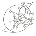 fine line tattoo of an opal tattoo design idea