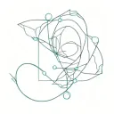 fine line tattoo of an opal tattoo design idea