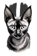 devon rex cat tattoo design idea