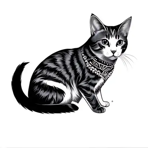 goddess Freya Cat tattoo design idea