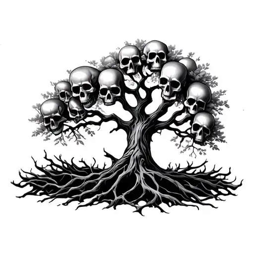 Skull Tuning Tree 317+ Tree Of Life Skull Tattoo Ideas in 2026 - BlackInk AI