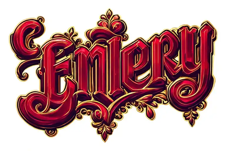 "Emery" disney princess tattoo design idea