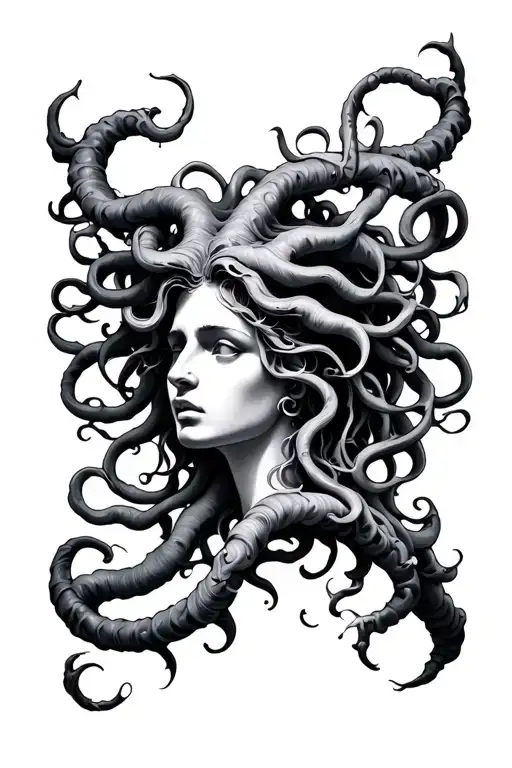 medusa head tattoo design idea