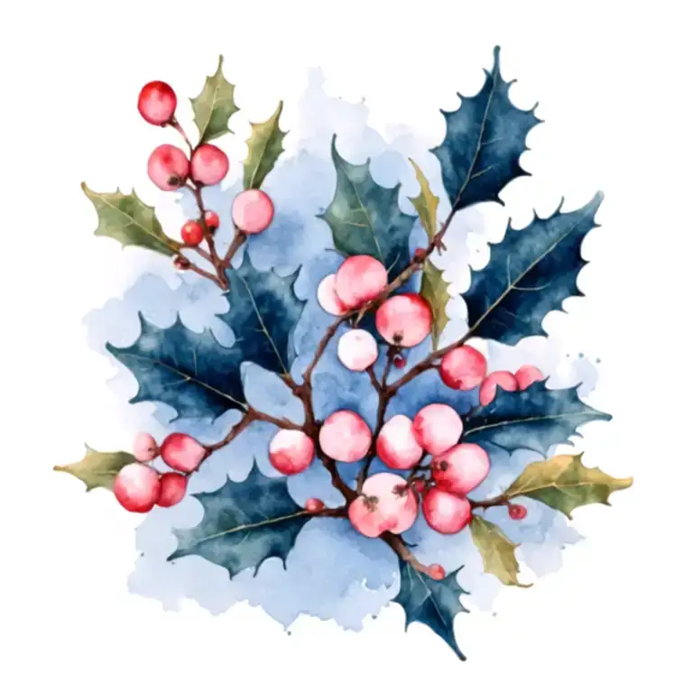 willow, birch, hawthorn, holly, ashe branches tattoo design idea