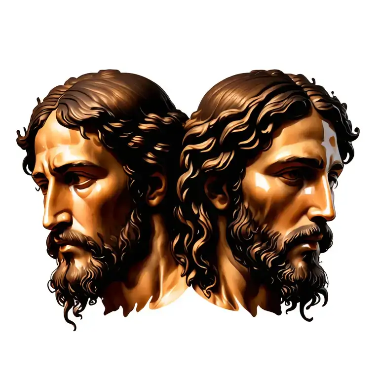 jesus face tattoo design idea