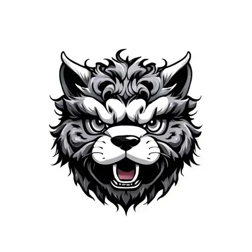 Japanese Foo Dog tattoo design idea